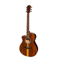 Martinez '51 Series' Left Handed Folk Size Cutaway Acoustic-Electric Guitar Teakwood (Gloss)
