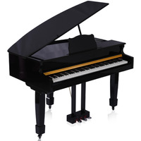 Maestro Mgp1000Pb Digital Electric Baby Grand Piano - 88 Weighted Hammer Action Keys (Polished Black)