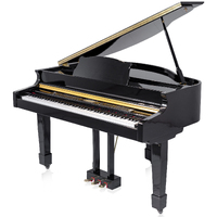 Maestro MGP2000PB Digital Baby Grand Intelligent Piano - 88 Graded Weighted Hammer Action Keys (Polished Black)