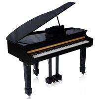 Maestro Mgpx800Pb Digital Compact Grand Piano - 88-Key Weighted Progressive Hammer Action (Polished Ebony)
