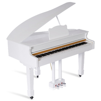 Maestro Mgp800Pw Digital Compact Grand Piano - 88-Key Weighted Progressive Hammer Action (Polished White)