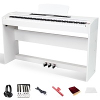 Maestro MGX590 88-Key Digital Piano Keyboard with 3 Pedal and Wooden Stand (White)