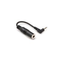 Headphone Adaptor, 1/4 in TRS to Right-angle 3.5 mm, 6 in