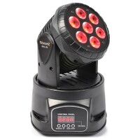 BeamZ Moving Head Wash with 7 x 10W RGBW LEDs - Black