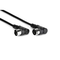 Right-angle MIDI Cable, Right-angle 5-pin DIN to Same, 5 ft