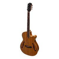 Martinez Jazz Hybrid Acoustic Small-Body Cutaway Guitar (Koa)