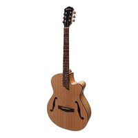 Martinez Jazz Hybrid Acoustic-Electric Small-Body Cutaway Guitar (Mindi-Wood)