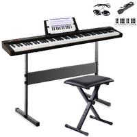 Maestro MK-88 Beginner 88-Key Digital Piano Keyboard Package W/ Stand & Bonus Bench