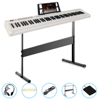 Maestro Beginner 88-Key Touch Sensitive Digital Piano Full-Sized Keyboard Bluetooth-Stand -White, Usb & Mp3 Player