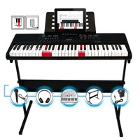 Maestro L300 Beginner 61-Key Electronic Lighting Piano Keyboard w/ LED Student Teaching Lighting Keys & USB Connectivity