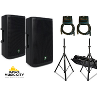 Mackie Thrash 215 Dual Speaker Pack 2600W - 2x 15" 1300W Powered Loudspeakers w/ Stands & 10m Cables