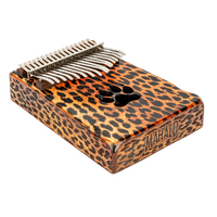 Mahalo Cheetah Kalimba Series Cheetah Print - Wrap-around Graphic Matt 17 Keys