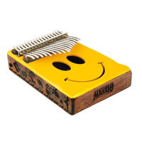 Mahalo Smile Kalimba Series Yellow/Natural - Laser Engraved Matt 17 Keys