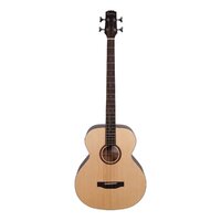 Martinez 'Natural Series' Spruce Top Acoustic-Electric Bass Guitar (Open Pore)