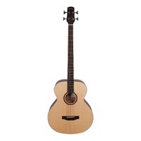 Martinez 'Natural Series' Spruce Solid Top Acoustic-Electric Bass Guitar (Open Pore)