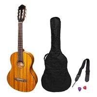 Martinez MP-SJ34PT-KOA  3/4 Size 'Slim Jim' Electric Classical Guitar Pack with Pickup & Tuner (Koa)