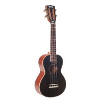 Mahalo Concert Ukulele. Pearl Series Series Transparent black top Satin 379mm scale.