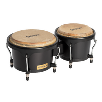 MANO PERCUSSION MPC14BKS Midnight Series Professional Cuban Style Bongos (Black)