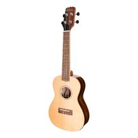 Martinez 'Southern Belle' 7-Series Solid Spruce Top Acoustic-Electric Concert Ukulele With Hard Case (Natural Gloss)