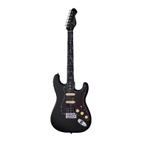 MOOER MSC10 ST-STYLE ELECTRIC GUITAR (BLACK/TORTOISE SCRATCH PLATE)
