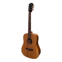 Martinez Acoustic-Electric Middy Traveller Guitar with Built-In Tuner (Koa)