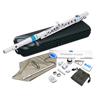 NU-N210SFBL Nuvo Student Flute, Outfit Including Case And Accessories, White W Blue Trim