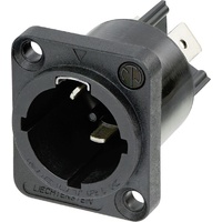 powerCON TRUE1 TOP appliance inlet connector, IP65 and UV resistant when installed with NU-SCNAC-MPX