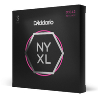 D'Addario NYXL0942-3P Nickel Wound Electric Guitar Strings, Super Light, 9-42, 3 Sets