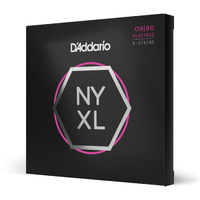 D'Addario Nyxl0980 Nickel Wound 8-String Electric Guitar Strings, Super Light, 09-80