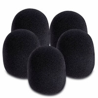 On Stage Black Foam Microphone Windscreens Pk-5