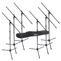On Stage 6-Pack Microphone Boom Stands with Bag