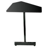 On Stage Workstation Corner Accessory Table in Black/Black Steel Frame