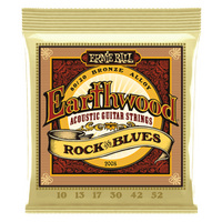 Ernie Ball Earthwood Rock and Blues w/Plain G 80/20 Bronze Acoustic Guitar Strings - 10-52 Gauge