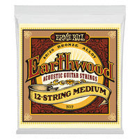 Ernie Ball Earthwood Medium 12-String 80/20 Bronze Acoustic Guitar Strings - 11-28 Gauge