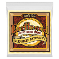 Ernie Ball Earthwood Silk & Steel Extra Soft 80/20 Bronze Acoustic Guitar Strings - 10-50 Gauge
