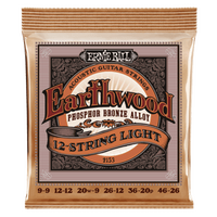 Ernie Ball Earthwood 12-String Light Phosphor Bronze Acoustic Guitar Strings - 9-46 Gauge