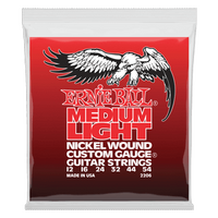Ernie Ball Medium Light Nickel Wound w/ wound G Electric Guitar Strings - 12-54 Gauge