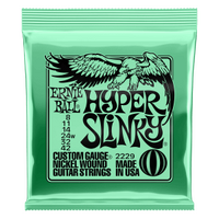 Ernie Ball Hyper Slinky Nickel Wound Electric Guitar Strings 8 - 42 Gauge	