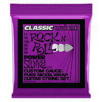 Ernie Ball Power Slinky Classic Rock n Roll Pure Nickel Wrap Electric Guitar Strings - 11-48 Gauge