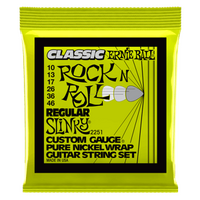 Ernie Ball Regular Slinky Classic Rock N Roll Pure Nickel Wrap Electric Guitar Strings - 10-46 Gauge