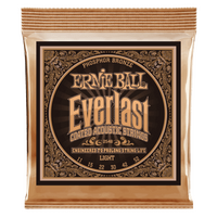 Ernie Ball Everlast Light Coated Phosphor Bronze Acoustic Guitar Strings - 11-52 Gauge