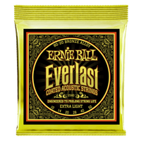 Ernie Ball Everlast Extra Light Coated 80/20 Bronze Acoustic - 10-50 Gauge
