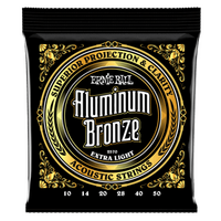 Ernie Ball Extra Light Aluminum Bronze Acoustic Guitar Strings - 10-50 Gauge
