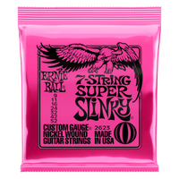 Ernie Ball Super Slinky 7-String Nickel Wound Electric Guitar Strings - 9-52 Gauge