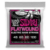 Ernie Ball Super Slinky Flatwound Electric Bass Strings - 45-100 Gauge