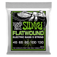 Ernie Ball Regular Slinky 5-String Flatwound Electric Bass Strings - 45-130 Gauge