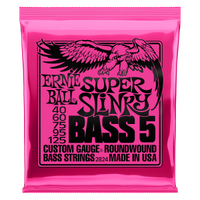 Ernie Ball Super Slinky 5-String Nickel Wound Electric Bass Strings - 40-125 Gauge