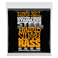 Ernie Ball Hybrid Slinky Stainless Steel Electric Bass Strings - 45-105 Gauge