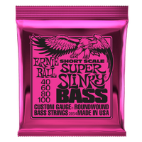 Ernie Ball Super Slinky Nickel Wound Short Scale Bass Strings - 45-100 Gauge