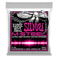 Ernie Ball Super Slinky M-Steel Electric Guitar Strings - 9-42 Gauge